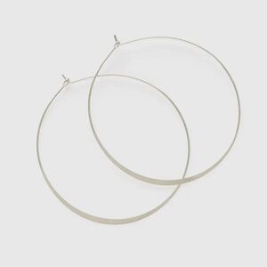 Amano 1.5” Classic Lightweight Hoop Earrings Sterling Silver
